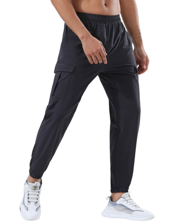 SHOPIQAT Men's Quick-Drying Elastic Casual Fitness Training Cargo Pocket Trousers - Premium from shopiqat - Just $8.600! Shop now at shopiqat